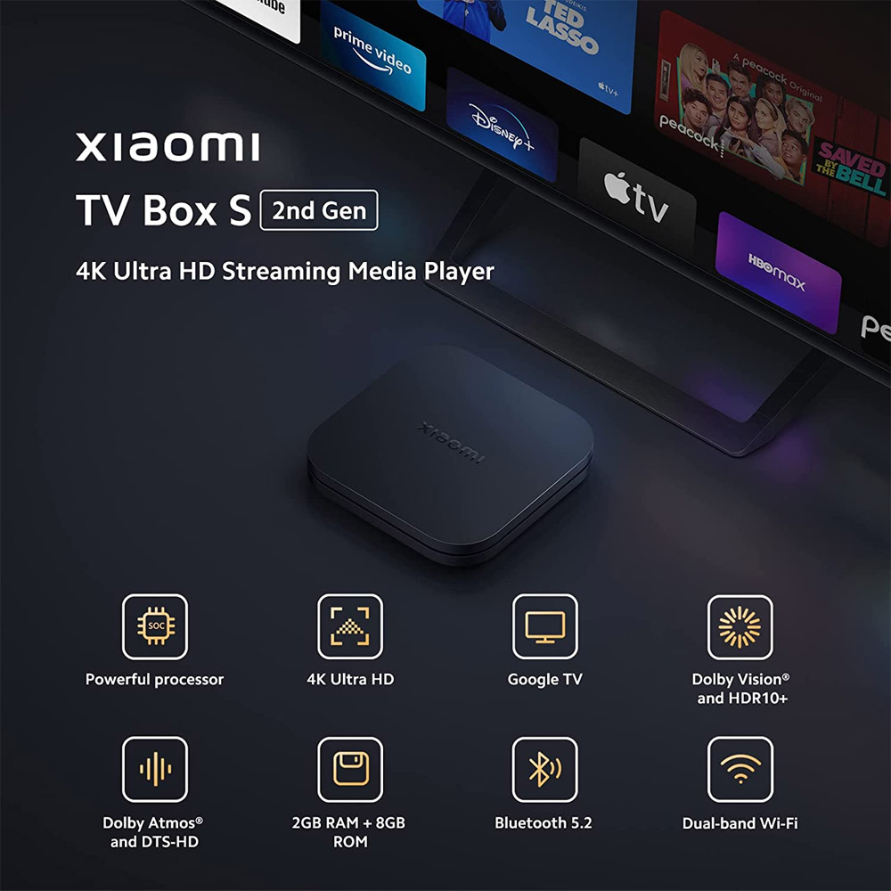 Xiaomi TV Box S (2nd Gen) Google TV 4K Ultra HD 3